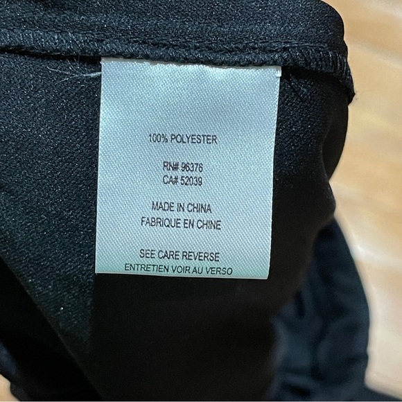 Samuel Dong Womens Black Wide Leg Palazzo Pants Size L Double Layer Flowy EUC - Picture 11 of 12